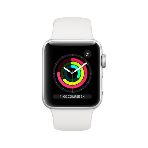 Apple Watch Series 3 38 mm Boîtier en Aluminium Argent avec Bracelet Sport  Blanc - Apple Watch - Achat \u0026 prix | fnac