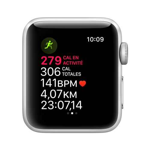 Apple Watch Series 3 38 mm Boîtier en Aluminium Argent avec Bracelet Sport  Blanc - Apple Watch - Achat \u0026 prix | fnac