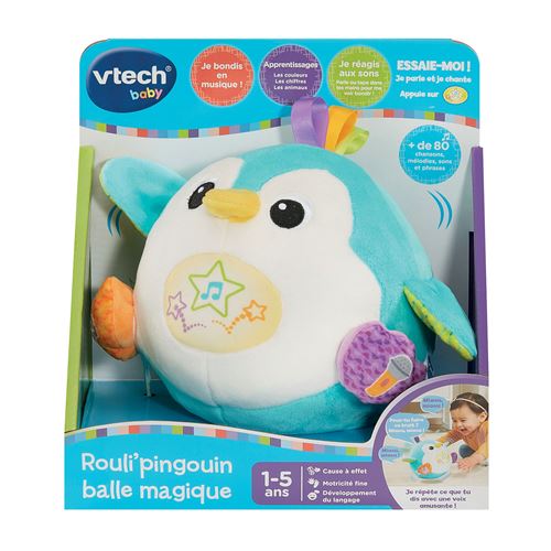 Peluche Interactive Vtech Rouli'Pingouin Balle Magique – Éveil et Interactions