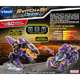 Véhicule transformable interactif Vtech Switch et Go Dinos Brutor Super Spinosaure