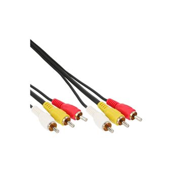 Câble Cinch, InLine®, Audio/vidéo 3x Cinch mâle/mâle 0,5m - 1