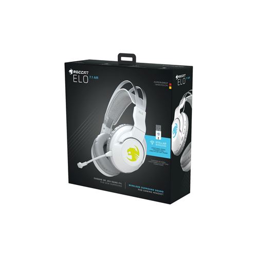 Casque Gaming Surround sans fil Roccat Elo Air Blanc Casque