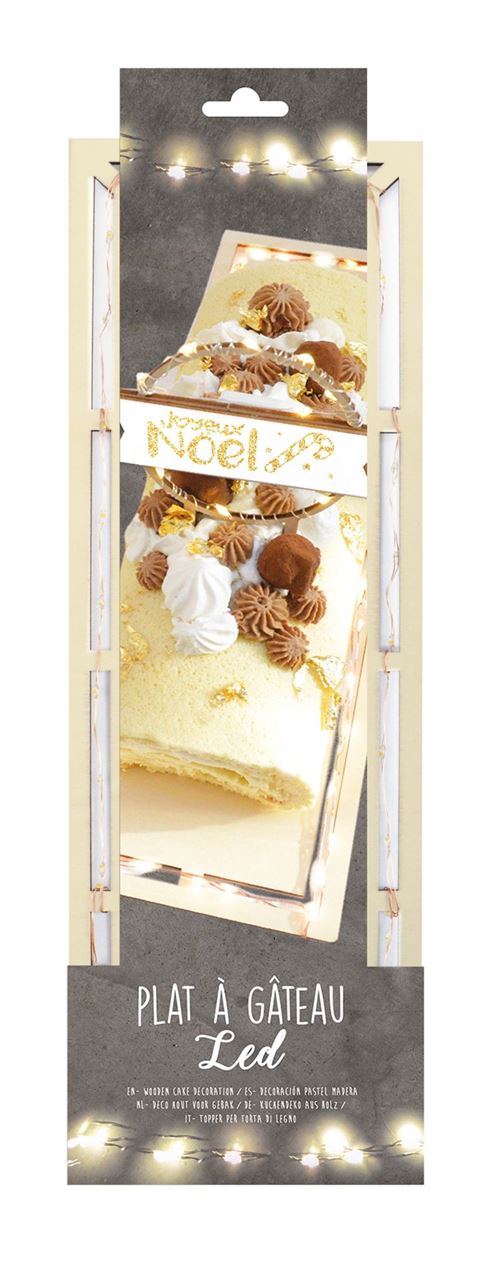 Plat à bûche LED lumineux ScrapCooking Rectangulaire Jaune