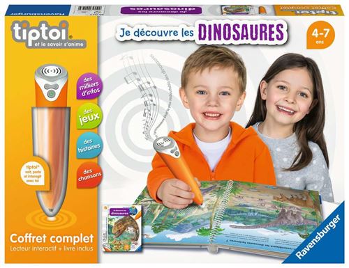 Acheter Jeu découverte Ravensburger Tiptoi® Coffret complet Lecteur interactif et Livre Je découvre les dinosaures État correct - 55,52 € Jeu découverte Ravensburger Tiptoi® Coffret complet Lecteur interactif et Livre Je découvre les dinosaures État correct - Ravensburger reconditionné disponible sur Fnac