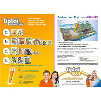 Jeu découverte Ravensburger Tiptoi® Coffret complet Lecteur interactif et Livre Je découvre les dinosaures