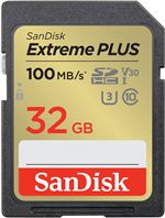 SanDisk Extreme PLUS - Carte mémoire flash - 32 Go - UHS-I U3 / Class10 - SDHC UHS-I