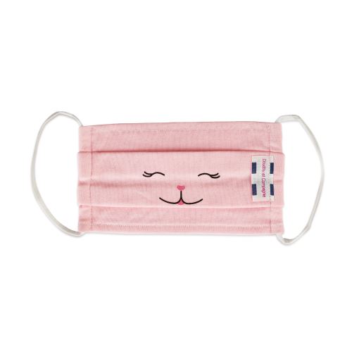Masque coton Doudou et Compagnie Jersey Fun Chat Taille S Rose