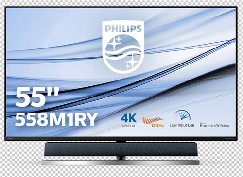 Philips Momentum 558M1RY - LED-monitor - 55 - 3840 x 2160 4K UHD (2160p) @ 120 Hz - VA - 1200 cd/m² - 4000:1 - 4 ms - 3xHDMI, DisplayPort - luidsprekers met subwoofer - zwarte hoogglans textuur