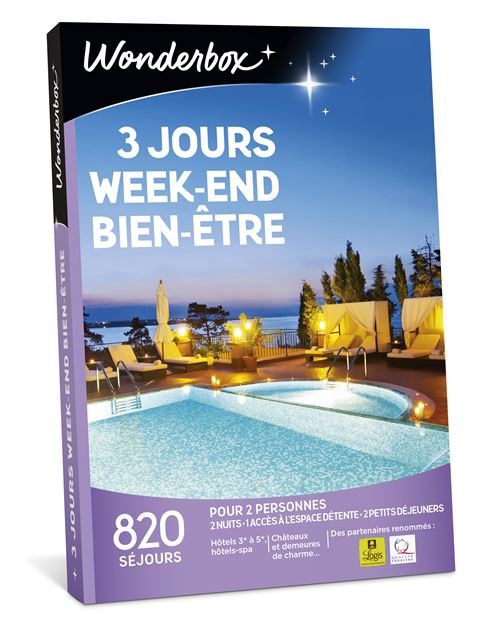 Coffret Cadeau Wonderbox 3 Jours Weekend Bien-Être