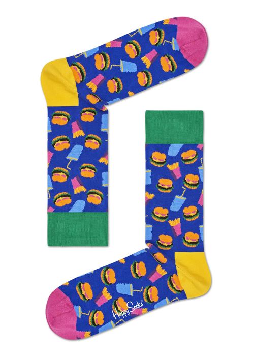 Chaussettes hautes et mi-bas Happy Socks Hamburger Taille 41-46