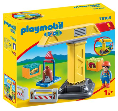 Playmobil 1.2.3 70165 Grue de chantier
