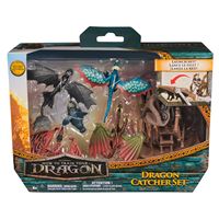 Coffret Dragons Les Neuf Royaumes : Panache Orange Avec Battement Des Ailes Et Son Dresseur Alex Viking Figurine Personnage