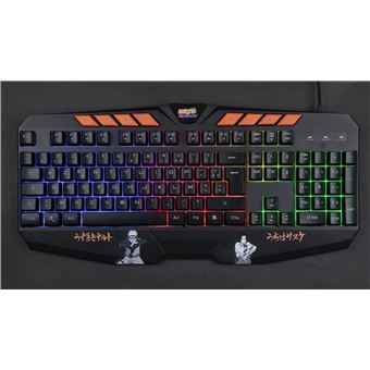 Clavier gaming rétroéclairé Azerty Kxlicences Naruto pour PC Noir