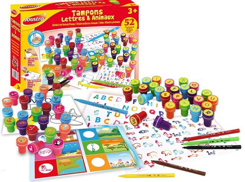 JOUSTRA TAMPONS LETTRES ET ANIMAUX