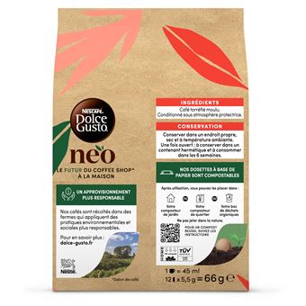 Pack de 12 capsules café Neo par Nescafé Dolce Gusto Espresso