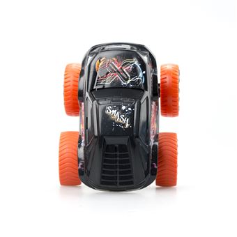 Exost Smash Pack – 4 Mini Voitures à Friction 8 Cm + 2 Boosters + Accessoires – Dès 5 Ans