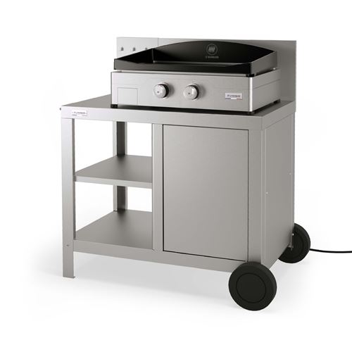 Plancha Le Marquier Signature Allure Electrique 260 Inox Et Desserte Allure Inox 3400 W Argent