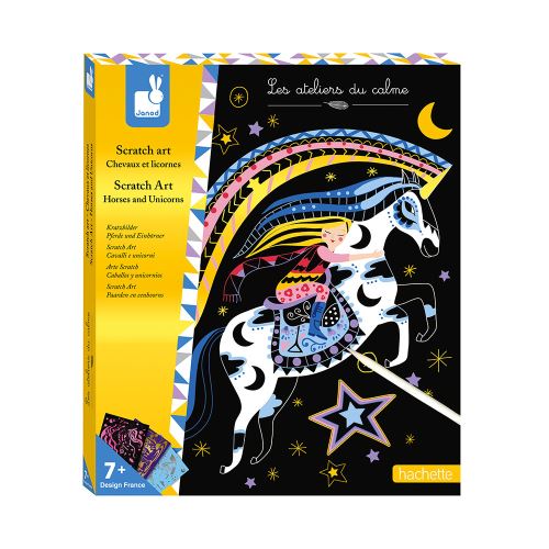 Kit Créatif Janod Scratch Art Chevaux Et Licornes