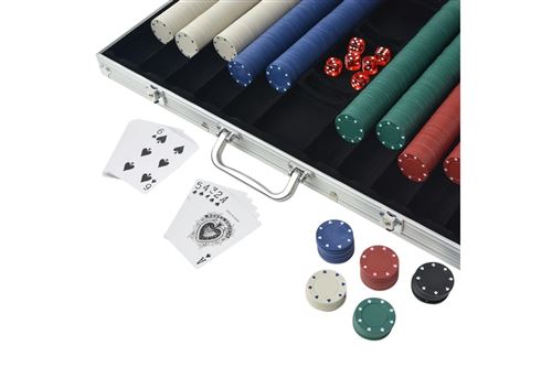 Vidaxl jeu de poker avec 1000 jetons aluminium 80181