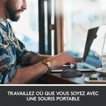 Logitech M220 Souris sans fil silencieuse avec souris de jeu optique  ergonomique de haute qualité 2,4 GHz pour Mac OS/Window 10/8/7 Couleur :  gris M220 muet