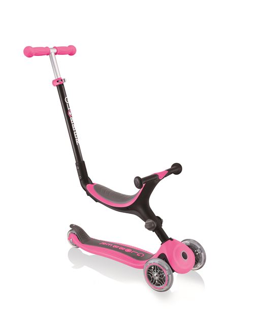Trottinette enfant Globber Go Up Foldable T-Bar Rose et Noir