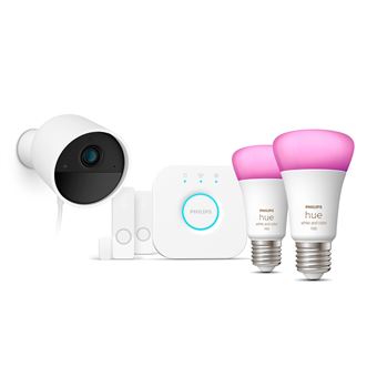 Philips Hue Secure Pack de demarrage camera, capteurs et ampoules E27 WCA - 1