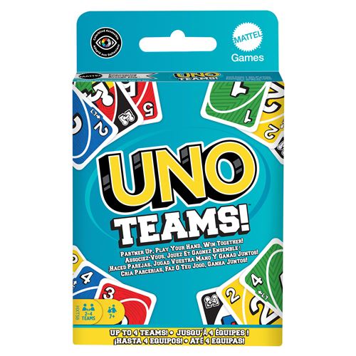 Boite de Jeu classique Mattel Uno Teams