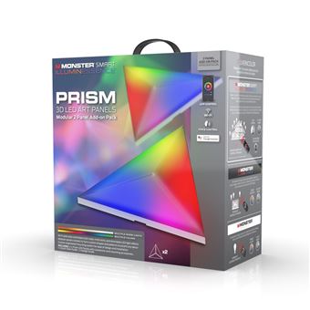 Pack supplémentaire 2 panneaux modulaires LED 3D Monster Illuminescence Multicolore