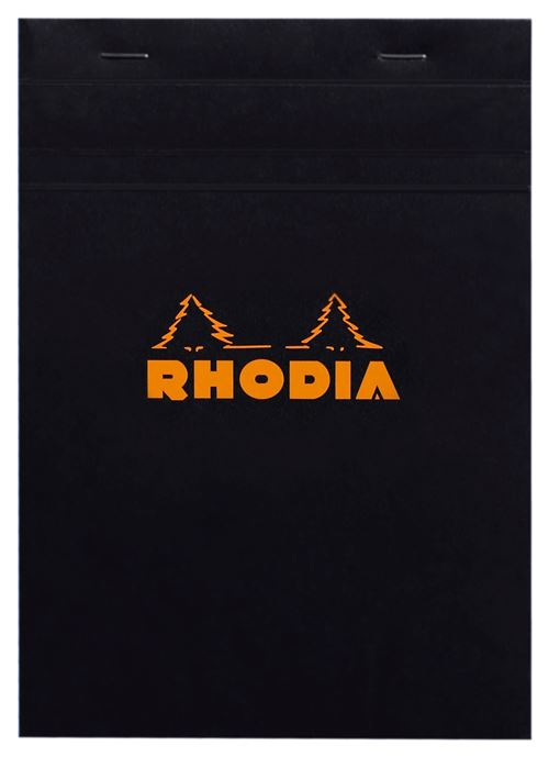 Rhd Noir Bloc-Notes Quadrillé Rhodia N°16