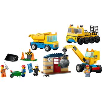 LEGO® City 60391 Les camions de chantier et la grue à boule de démolition