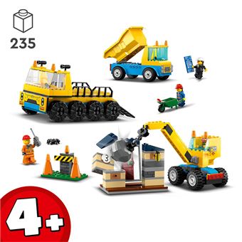 LEGO® City 60391 Les camions de chantier et la grue à boule de démolition -  Lego - Achat & prix