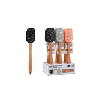 Spatule en silicone avec manche en bois Itotal Mix Chats Modèle aléatoire