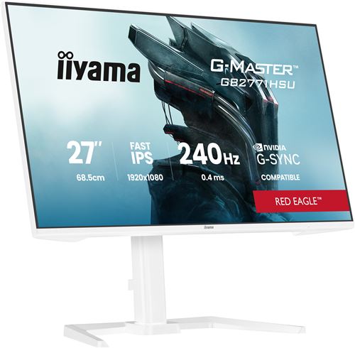 Ecran PC gaming Iiyama G-Master GB2771HSU-W1 27" 240 Hz Full HD Blanc