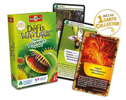 Jeu de cartes Bioviva Défis Nature Super pouvoirs des plantes
