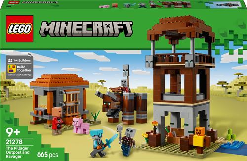 LEGO® Minecraft® 21278 ’avant poste de pillards et le ravageur