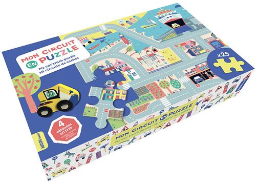 Grand Puzzle Auzou Mon circuit de voitures en puzzle - Auzou