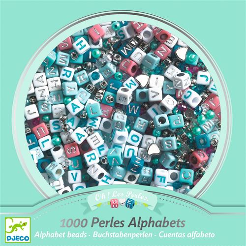 Djeco Multicolore Création Perle Et Bijou Perles Alphabet