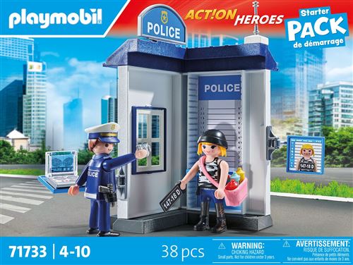 Playmobil Action Heroes Starter Pack 71733 Salle D'Interrogatoire De Police