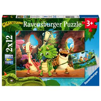 Puzzle enfant Ravensburger Petite bande Gigantosaurus 2x12 pièces