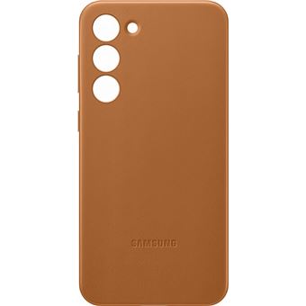 Coque en cuir pour Samsung Galaxy S23+ 5G Beige Crème