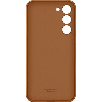 Coque en cuir pour Samsung Galaxy S23+ 5G Beige Crème