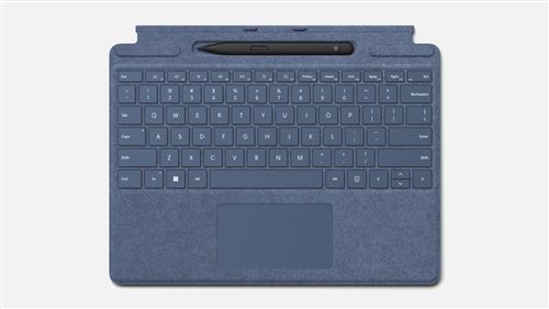 Clavier Microsoft Signature pour Surface Pro 8 9 et X avec stylet Bleu Saphir