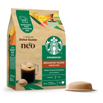 Capsules café Neo par Dolce Gusto Starbucks Nescafé Americano Breakfast Blend