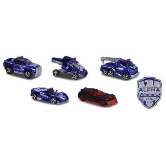 Coffret de 5 voitures Majorette Alpha Mods Police Voiture Achat prix fnac