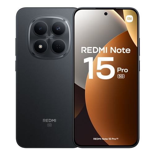 Smartphone Xiaomi Redmi Note 15 Pro 6,83 5G Double nano SIM 256 Go Noir Smartphone Xiaomi Redmi Note 15 Pro 6,83 5G Double nano SIM 256 Go Noir