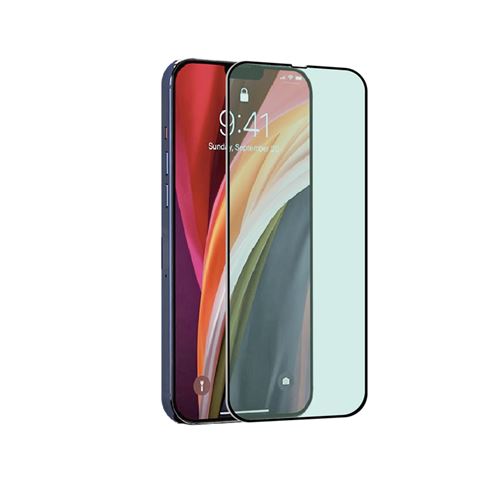 Protection d'écran en verre trempé pour iPhone 13 Pro TigerGlass Antibactérien Vert