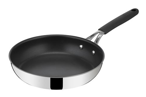 Lagostina Inox/Noir Poêle Revêtue 012909041128 Esperta Triply 28 Cm