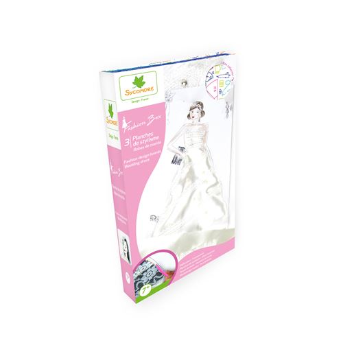 Kit créatif Au Sycomore 3 Planches de stylisme Robes de mariée