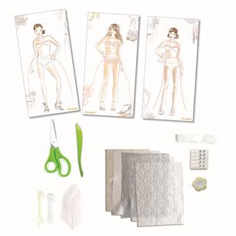 Kit créatif Au Sycomore 3 Planches de stylisme Robes de mariée