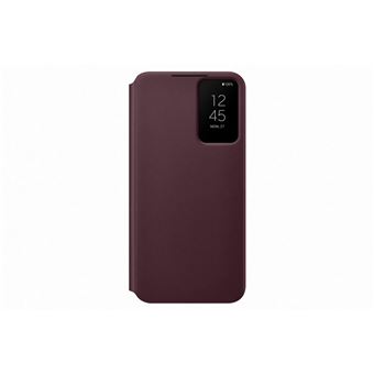 Etui Folio Smart Clear View pour Samsung Galaxy S22+ Bordeaux